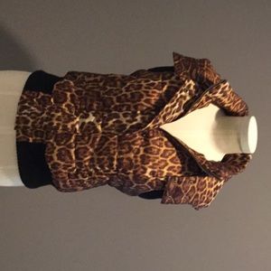 BCBG Leopard Print Vest